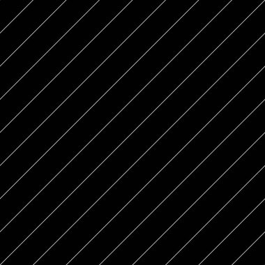 Siyah arkaplanda köşegen ince beyaz çizgiler soyut. Doğrusal süslemeli kusursuz yüzey desenli tasarım. Açılı düz çizgiler motifi. İnce çizgili. Baskı için çizgili dijital kağıt. Vektör.