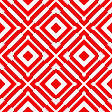 Beyaz arka planda siyah tekrarlanan stilize eşkenar dörtgenler. Elmaslar duvar kağıdı. Simetrik dörtgen süslemeli kusursuz yüzey desenli tasarım. Optik sanat motifi. Baskı için dijital kağıt. Vektör