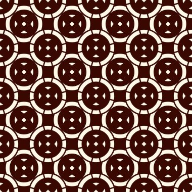 Etnik, kabile duvar kağıdı. Tekrarlanan bölünmüş çemberler kusursuz desen. Açılış süsü. Zarif süs arkaplanı. Soyut geometrik dijital kağıt, tekstil baskısı. Vektör illüstrasyonu
