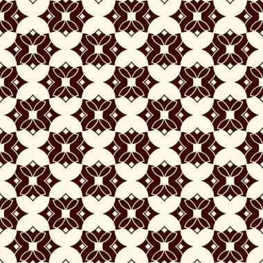 Çiçek mozaik fayans süsü. Etnik, kabile geçmişi. Süslü, pürüzsüz yüzey deseni. Tekrarlanan soyut çiçekler. Hassas tasarım duvar kağıdı. Dekoratif dijital kağıt, tekstil baskısı. Vektör sanatı