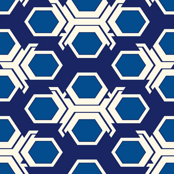 Contemporáneo Patrón Geométrico Panal Adorno Hexágono Repetido Mosaico Moderno Azulejos — Archivo Imágenes Vectoriales