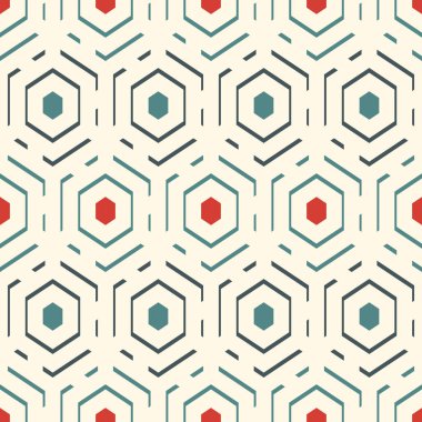 Çağdaş bal peteği geometrik deseni. Tekrarlanan altıgen süsü. Modern mozaik arka plan. Kusursuz yüzey soyut tasarımı. Geo duvar kağıdı. Dijital kağıt, tekstil baskısı. Vektör sanatı