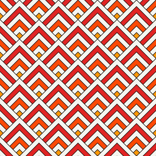 Chevrons Repetidos Fondo Pantalla Abstracto Adorno Tradicional Asiático Con Vieiras — Vector de stock