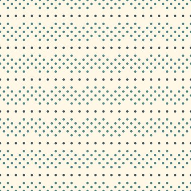 Polka noktasız desen. Tekrarlanan noktalı zikzak çizgileri dokusu. Yuvarlak noktalar motifi. Mini, soyut duvar kağıdı daireleri çiziyor. Basit minimalist geometrik arka plan. Vektör dijital kağıt, tekstil baskısı