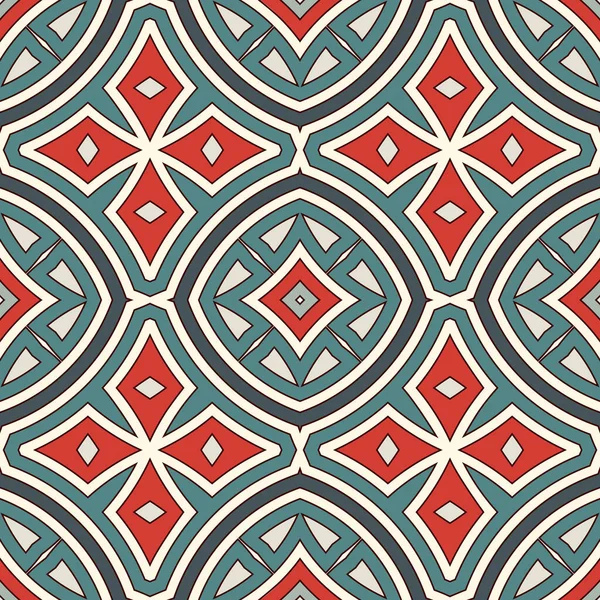 Nahtloses Muster Ethnischen Stil Mit Geometrischen Figuren Indianer Ornamentalen Abstrakten — Stockvektor