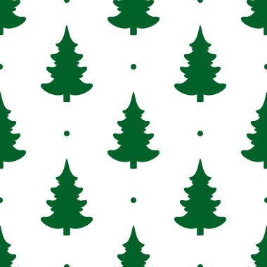 Kusursuz vektör. Firavun ağacı arka planı. Noel ağacı motifi. Yeni yıl duvar kağıdı. Çam desenli. Tatil süsleri. Kışlık çam ağaçları. Xmas illüstrasyonu. Çiçek arkaplanı. Tekstil baskı tasarımı.