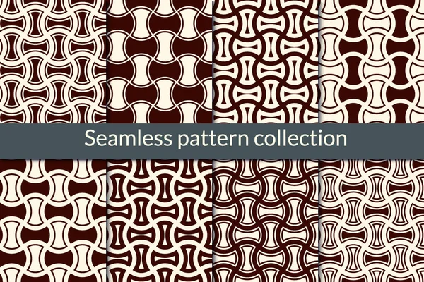 Collection Motifs Géométriques Sans Couture Ensemble Fond Conception Géographique Noyau — Image vectorielle