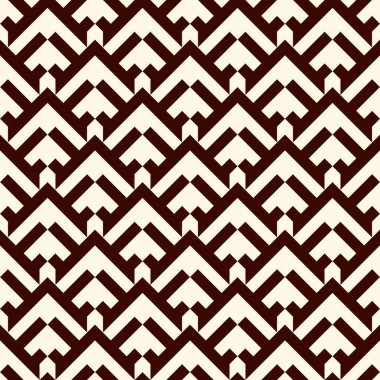 Oklar, pullar, pürüzsüz desen. Etnik, kabile baskısı. Squama, semboller. Tekrarlanan ok başı, üçgen şekilli arka plan. Amerikan yerlilerinin dekoratif duvar kağıtları. Vektör soyut dijital kağıt