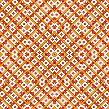 Dikdörtgenler ve kareler üst üste biniyor. Tekrarlanan geometrik şekilli kusursuz desen tasarımı. Çağdaş doğrusal süs. Dijital kağıt, tekstil baskısı, sayfa doldurma. Vektör sanatı