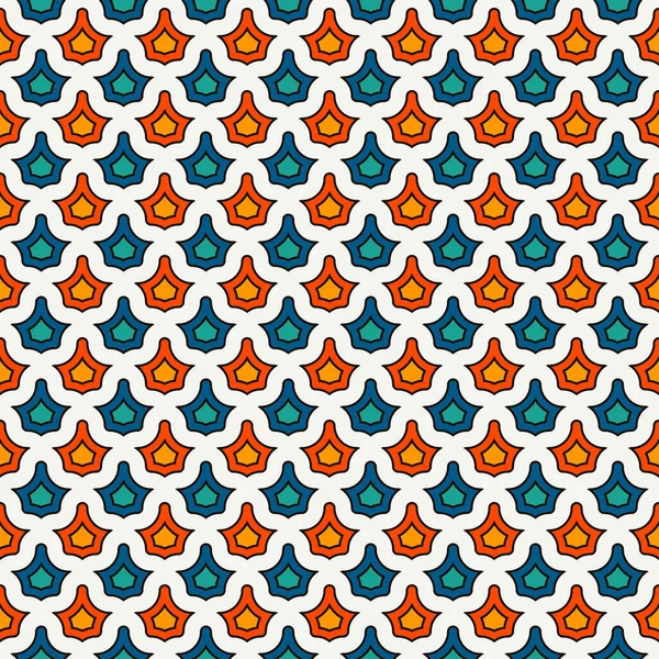 Figures Entrelacées Tessellation Fond Abstrait Formes Géométriques Répétées Carreaux Mosaïque — Image vectorielle
