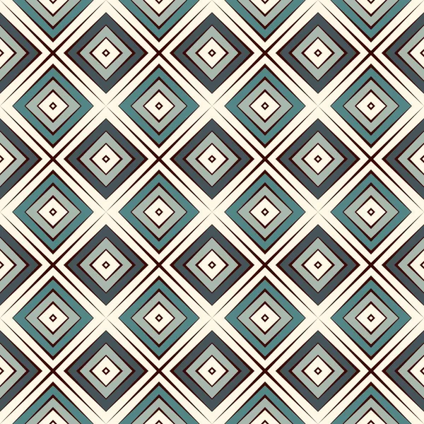 Tekrarlanan mavi elmas arka planı. Geometrik motif. Retro renkler eşkenar dörtgen süslemeli kusursuz yüzey dizaynı. Grid dijital kağıt, tekstil baskısı, web tasarımı. Vektör sanatı.
