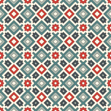 Geometrik şekilli, etnikli, pürüzsüz bir şekil. Amerikan yerlileri soyut arkaplan süslemeleri. Kabile motifi. Boho şık dijital kağıt, tekstil baskısı, sayfa dolumu. Vektör sanatı