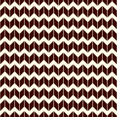 Herringbone motifli kusursuz yüzey dizaynı. Tekrarlanan semboller duvar kâğıdı. Zigzag çizgileri. Çentikli üçgen dalgalar. Dijital kağıt, tekstil baskısı, sayfa doldurma. Vektör sanatı