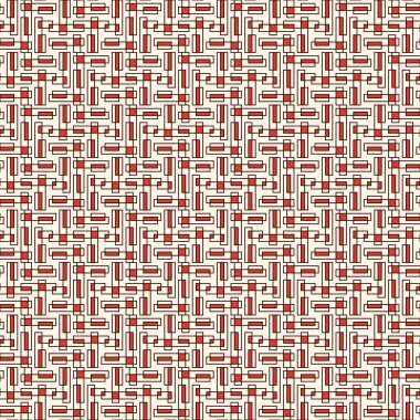 Üstüste binen dikdörtgenler arka plan. Tekrarlanan geometrik şekillerle kusursuz yüzey desenli tasarım. Çağdaş doğrusal süs. Dijital kağıt, tekstil baskısı, sayfa doldurma. Vektör sanatı