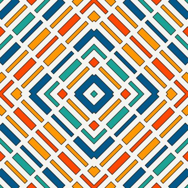 Çapraz çizgiler soyut arkaplan. Geometrik motifli kusursuz desen. Basit simetrik süs. Parlak renkler dijital kağıt, tekstil baskısı, sayfa dolumu. Vektör sanatı