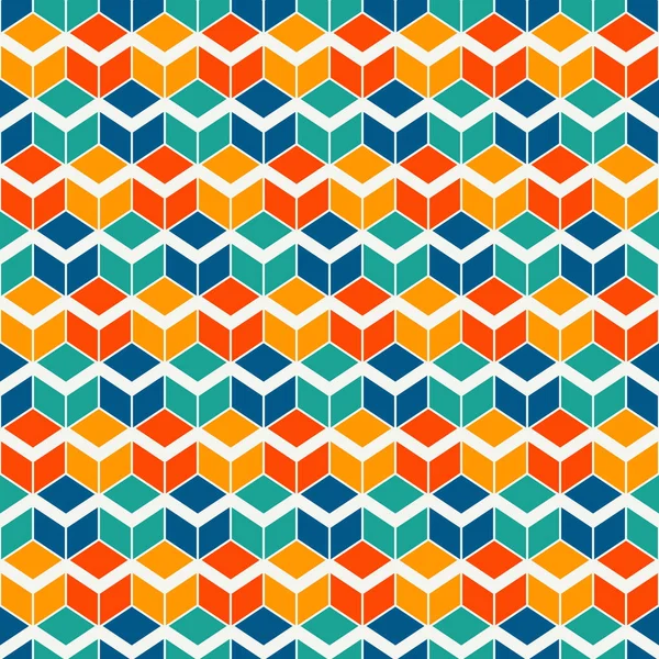 Fondo Cubos Colores Vivos Repetidos Papel Pintado Formas Geométricas Diseño — Vector de stock