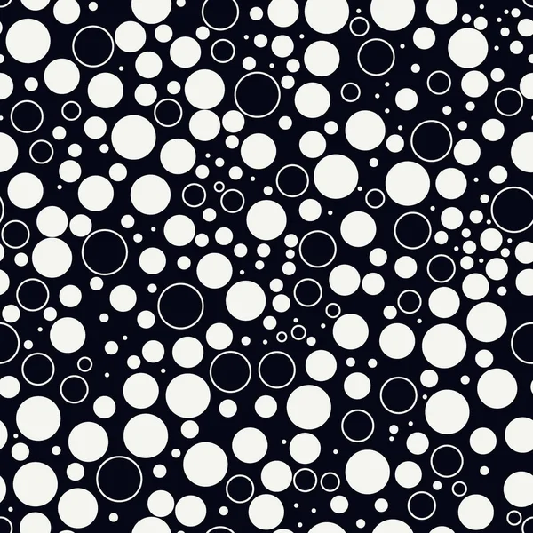 Mini Kreis Nahtlose Muster Geometrischer Oberflächenabdruck Wiederholte Unregelmäßige Polka Dot — Stockvektor