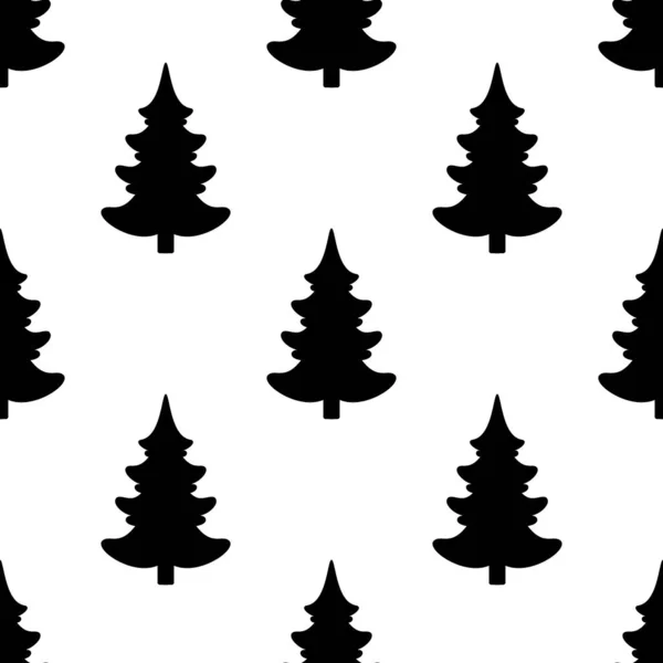 Vecteur Sans Couture Papier Peint Nouvel Fond Sapin Motif Arbre — Image vectorielle