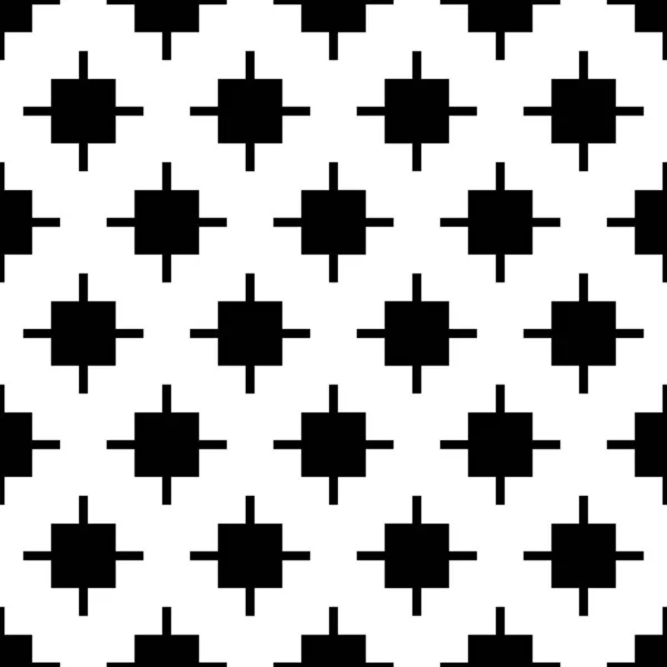 Cross Shapes Nahtlose Muster Ethnische Zierde Volkstümlicher Hintergrund Geometrische Tapete — Stockvektor