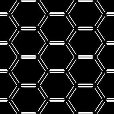 Kusursuz mozaik desen. Altıgen süsü. Şebeke arka planı. Eski etnik motif. Geometrik ızgara duvar kağıdı. Parke fon. Dijital kağıt, web tasarımı, tekstil baskısı. Bal peteği vektör illüstrasyonu.