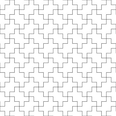 Kusursuz Sayagata deseni. Tekrarlanan iç içe geçmiş manji. Doğu sembolleri süslemesi. Geleneksel mimari duvar kağıdı. Eski etnik mozaik motifi. Dijital kağıt, tekstil baskısı. Vektör sanatı.