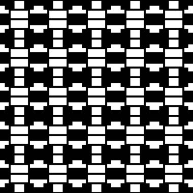 Blokları olan kusursuz yüzey dizaynı. Dikdörtgen illüstrasyonu şekillendirir. Tekrarlanan geometrik şekiller arka plan. Mozaik motifi. Etnik süs imajı. Fayanslar duvar kağıdı. Dijital kağıt. Vektör sanatı.
