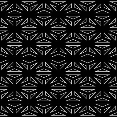 Asanoha süslemeli kusursuz yüzey desenli tasarım. Üçgen arka plan kilitleniyor. Tekrarlanan üçgen şekilli görüntü. Geometrik görüntü. Etnik Japon nakışçılığı motifi. Yazdırma vektörü.