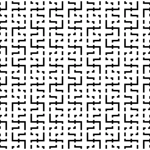 Mozaik süslemeli kusursuz yüzey dizaynı. Tekrarlanan yapboz figürleri. Etnik nakış motifi. Şebeke duvar kağıdı. Sayfa dolguları için dijital kağıt, web tasarımı, tekstil baskısı. Vektör.