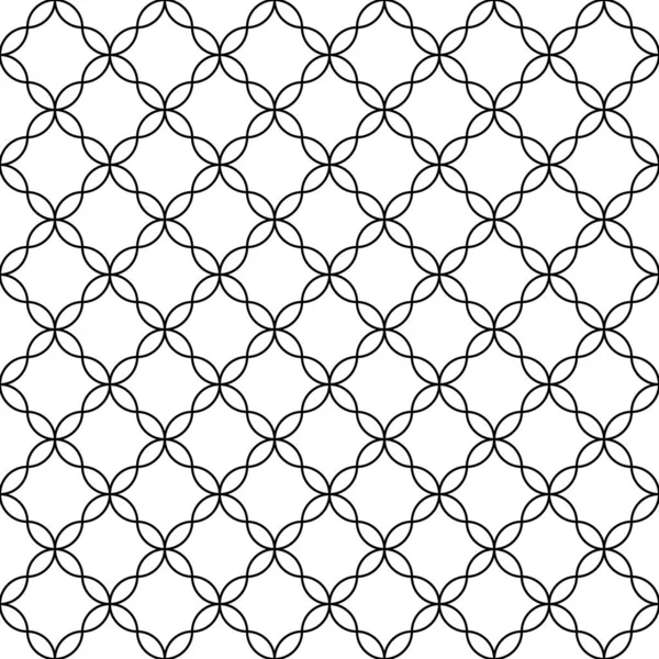 Modèle Surface Sans Couture Avec Grille Noire Sur Fond Blanc — Image vectorielle