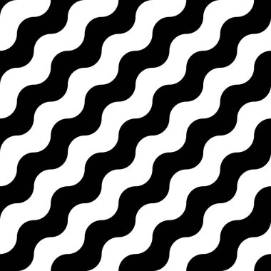 Kusursuz çapraz dalgalı çizgiler. Tırtıklı çizgiler. Yüzey desenli, sinüs dalgaları süslemeli. Tekrar eden eğimli duvar kağıtları. Dairesel dalga biçimi motifi. Çizgili görüntü. Dijital kağıt. Doğrusal vektör.