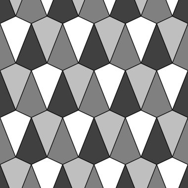 Uçurtmalarla kusursuz desen. Birbirine kenetlenmiş çokgenler tessellasyon arka planı. Tekrarlanan geometrik şekilli görüntü. Ölçekleme motifi. Mozaik duvar kağıdı. Döşeme çizimi. Baskı için dijital kağıt. Vektör