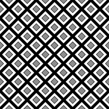 Rhombuses ve Bezel 'in arka planı. Pırlanta süslemeli kusursuz yüzey dizaynı. Duvar kağıdını kontrol ediyor. Etnik mozaik motifi. Tekstil baskısı için dijital kağıt, sayfa dolgu, web tasarımı. Vektör sanatı.