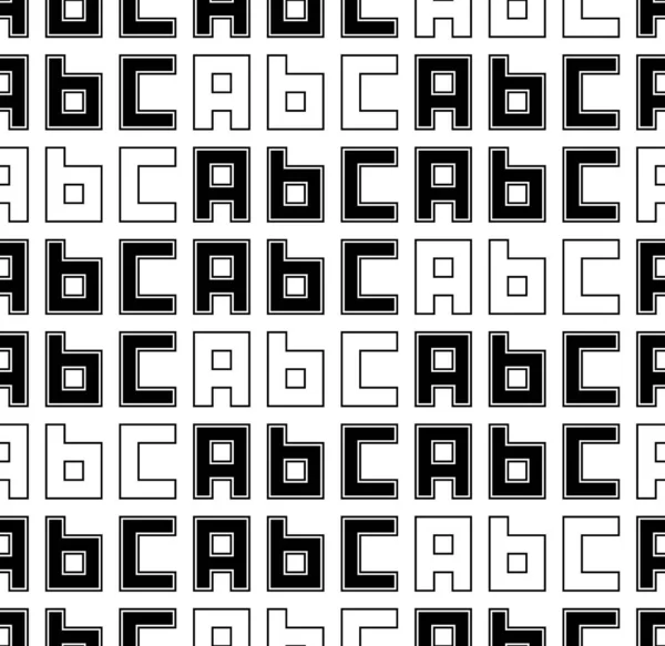 英語の文字で表面パターンデザイン Abcの単語の背景 アルファベットの始まり壁紙 学校のモチーフに戻る 抽象的な登場人物 文字の構成 台本アート付きデジタルペーパー — ストックベクタ