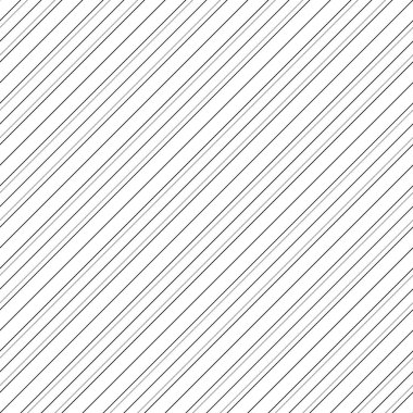 Beyaz zemin üzerinde çapraz ince siyah çizgiler soyut. Doğrusal süslemeli kusursuz yüzey desenli tasarım. Açılı düz çizgiler motifi. İnce çizgili. Baskı için çizgili dijital kağıt. Vektör.