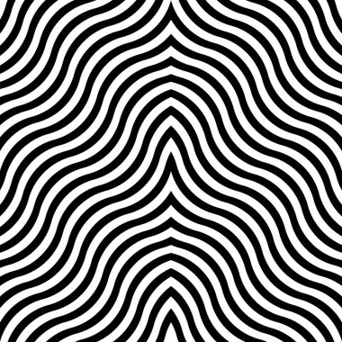 Çapraz kıvrımlı çizgiler. Tırtıklı çizgiler. Dalgalar motifi. Dalgalı doğrusal süslemeli kusursuz yüzey dizaynı. Tekrarlanan kıvrımlar duvar kağıdı. Dalga biçimi resmi. Web tasarımı için dijital kağıt. Vektör sanatı.