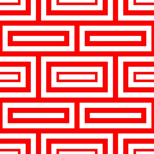 Rectangles Rouges Stylisés Répétés Sur Fond Blanc Quadrangles Papier Peint — Image vectorielle