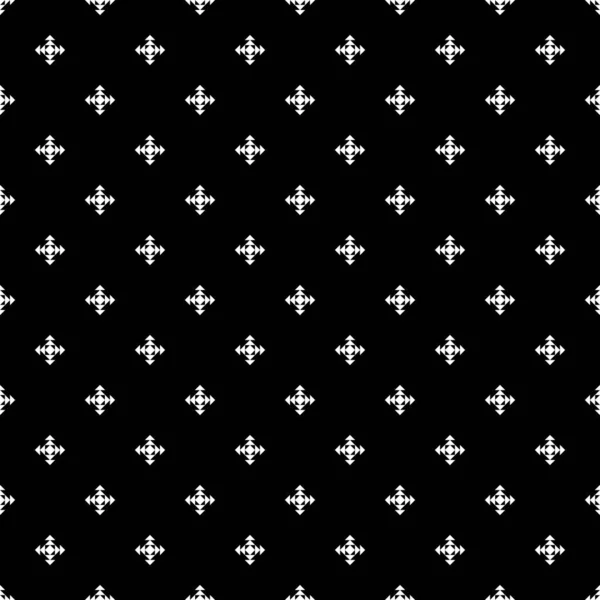 Repeated White Figures Black Background Ethnic Wallpaper Seamless Surface Pattern — Stock Vector