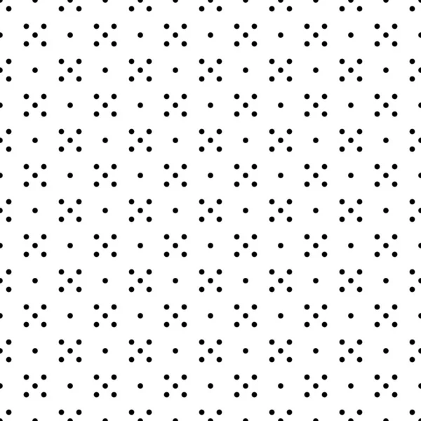 Black Spots Texture Circles Embroidery Background Polka Dot Motif Seamless — Stock Vector