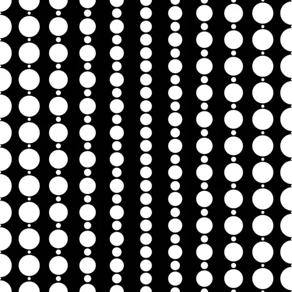 Simetrik geometrik süslemeli yüzey deseni. Yuvarlak benekli doku. Beyaz daireler siyah arka planda soyut. Puantiyeli motif. Dijital kağıt, tekstil baskısı, web tasarımı için. Vektör illüstrasyonu