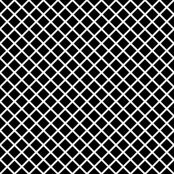 Zwarte Ruitjes Tessellatie Witte Achtergrond Naadloos Oppervlaktepatroon Met Diamanten Ornament — Stockvector