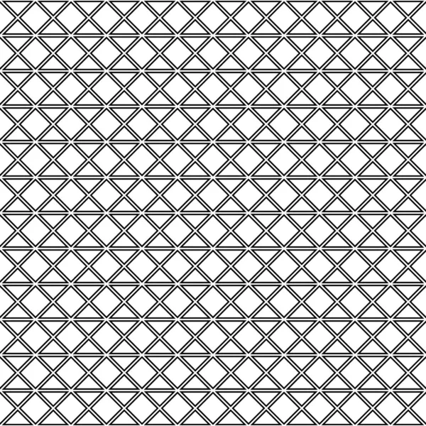 Black Hollow Rhombuses Triangles Tessellation White Background Seamless Surface Pattern — Stock Vector