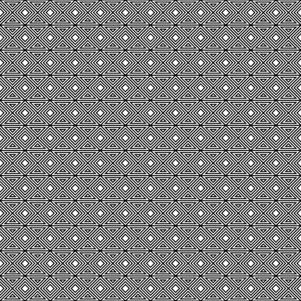 Białe Romby Trójkąty Tessellation Czarnym Tle Płynny Wzór Powierzchni Diamentami — Wektor stockowy