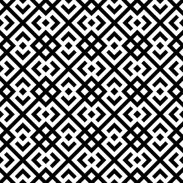 中国无缝窗示踪模式 在白色背景上重复的典型黑色菱形 对称几何抽象墙纸 Trellis的主题数字纸 纺织品印刷 矢量说明 — 图库矢量图片