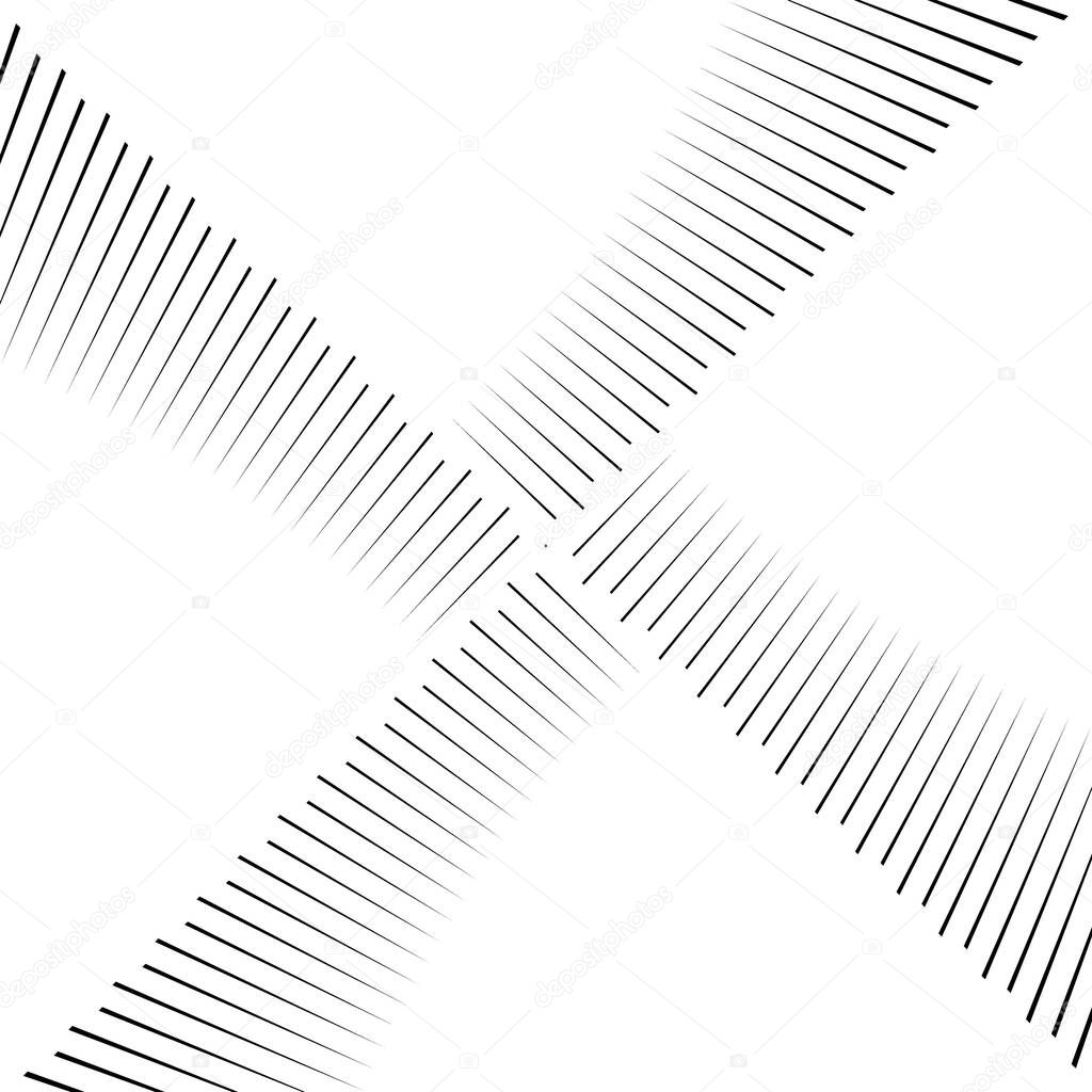 Diagonal striped illustration. Repeated black slanted lines background. Surface pattern design with linear ornament. Colorless disco lights motif. Stripes wallpaper. Angle rays. Pinstripes vector art