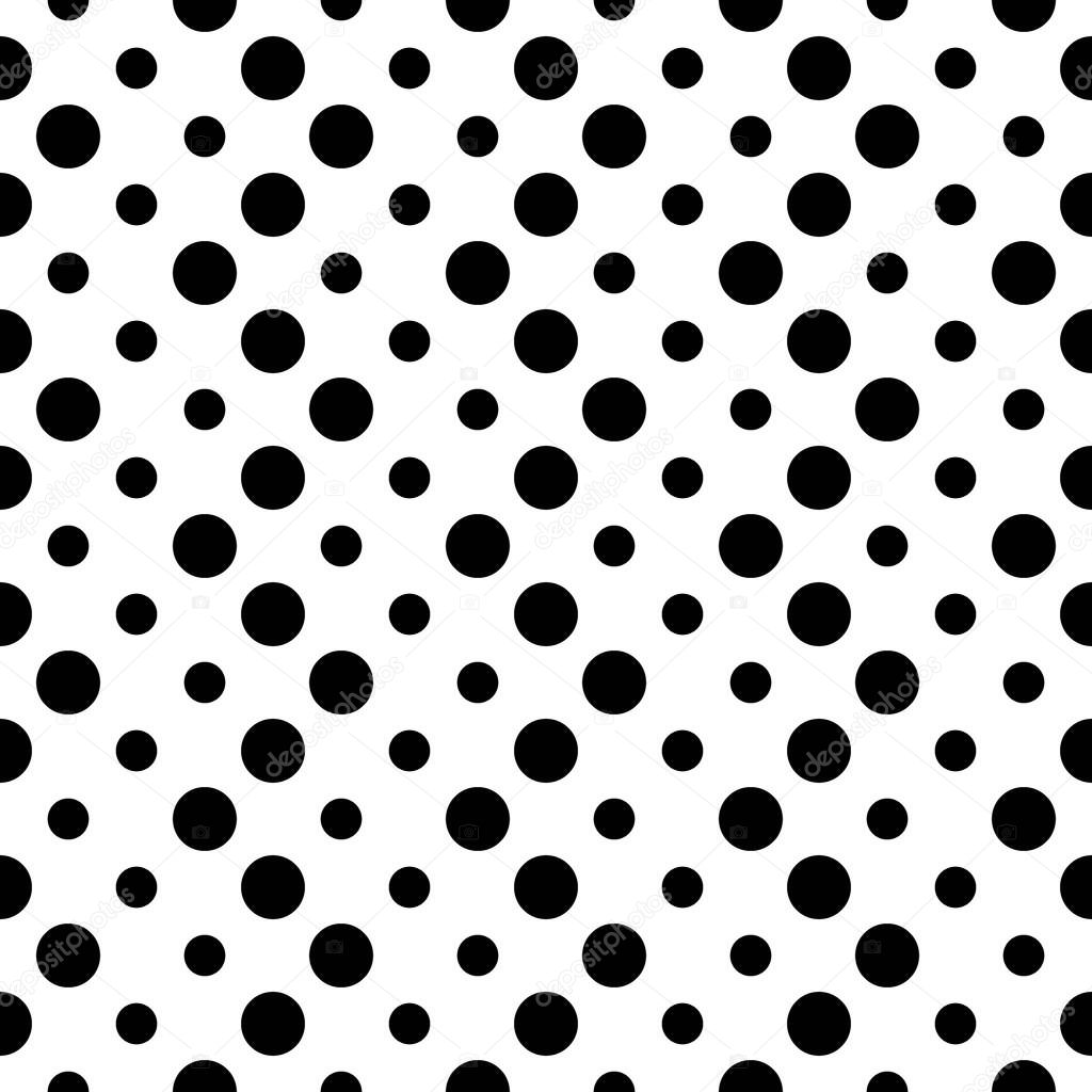 Circles seamless pattern. Dots ornament. Circle shapes backdrop. Polka dot motif. Rounds background. Dotted wallpaper. Digital paper, textile print, web design, abstract vector.