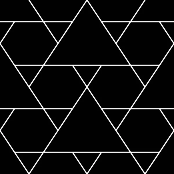 Mozaik Üçgenler Altıgenler Şebeke Arka Planı Etnik Fayans Motifi Geometrik — Stok Vektör