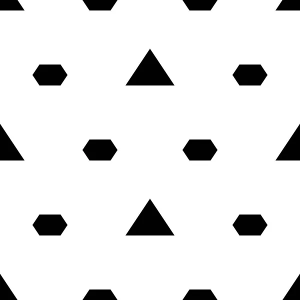 Mosaik Dreiecke Sechsecke Gitterhintergrund Ethnische Fliesen Motiv Geometrische Rost Tapete — Stockvektor