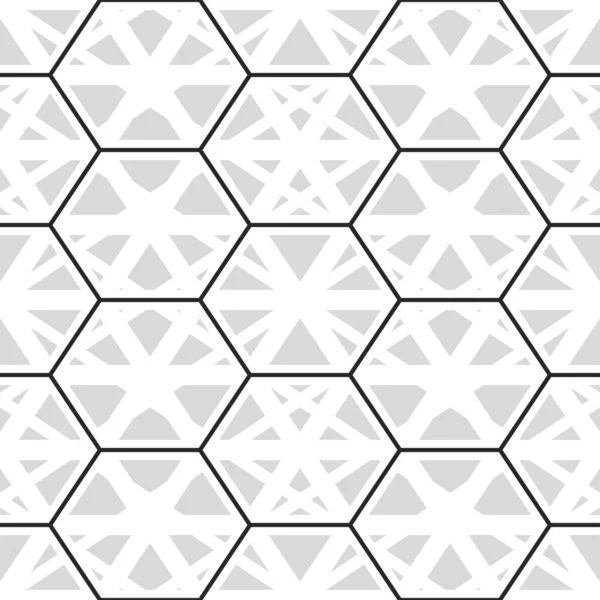 Modèle Mosaïque Sans Couture Hexagons Cerfs Volants Triangles Ornements Polygones — Image vectorielle