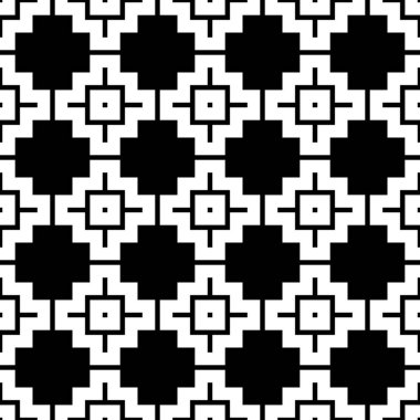 İnka haçlarıyla kusursuz desen süs eşyası demektir. Etnik işlemeli arka plan. Kabile duvar kâğıdı. Etnik halk imajı. Kabile motifi. Antik mozaik. Web tasarımı için dijital kağıt, tekstil baskısı. Vektör sanatı.