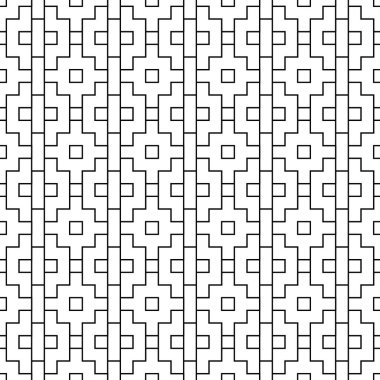 İnka haçlarıyla kusursuz desen süs eşyası demektir. Etnik işlemeli arka plan. Kabile duvar kâğıdı. Etnik halk imajı. Kabile motifi. Antik mozaik. Web tasarımı için dijital kağıt, tekstil baskısı. Vektör sanatı.